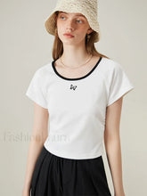 Butterfly Embroidered Raglan Sleeve T Shirt