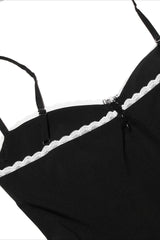 Spaghetti Strap Puff Mini Party Dress