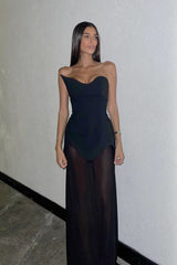 Stretch Tulle Bandage Mesh Formal Dress