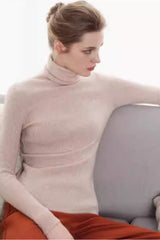 Stacked Neck Lightweight Wool Knit Top