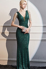 Long Spaghetti Strap Mermaid Formal Dress