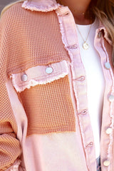 Brushed Waffle Long Sleeve Coat coats