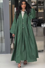 Pleated Relaxed Fit Open Detail Overcoat