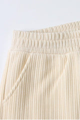 High Waist Corduroy Knit Pants
