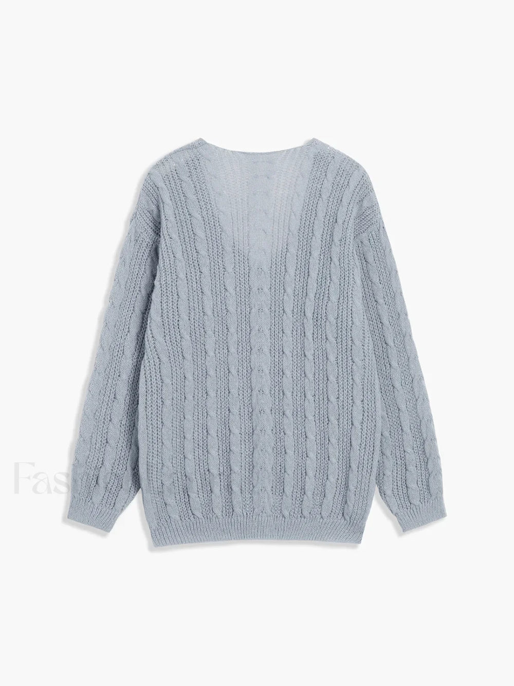 Cable Knit Graceful Oversized Sweater Sweaters L