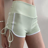 Casual Drawstring Sexy Tight Fitting Quick Drying Short SKY BLUE / M