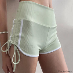 Casual Drawstring Sexy Tight Fitting Quick Drying Short SKY BLUE / M