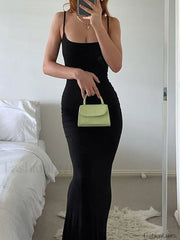 Casual Jersey Graceful Cami Long Dress Knit Dresses