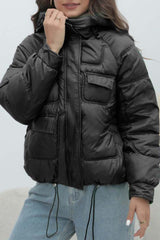 Bright Color Stand Collar Puffer Coat coats