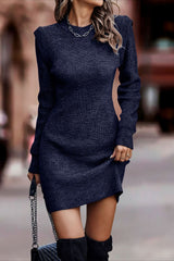 Solid Color Bodycon Knit Sweater