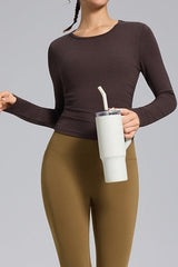 Stretch Round Neck Knit Top