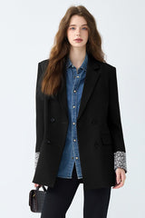 Elegant Mid-Length Office Blazer S / Black