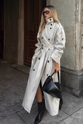 Double Breasted Belted Overcoat