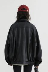 Oversized Moto Leather Jacket