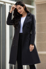 Slim Fit Belted Pocket Midi Overcoat