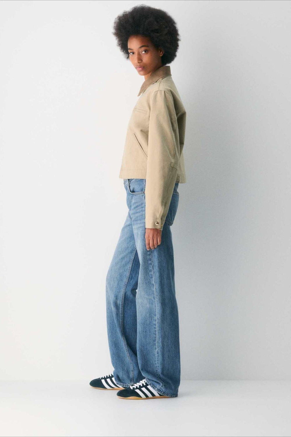 Cropped Utility Workwear Jacket