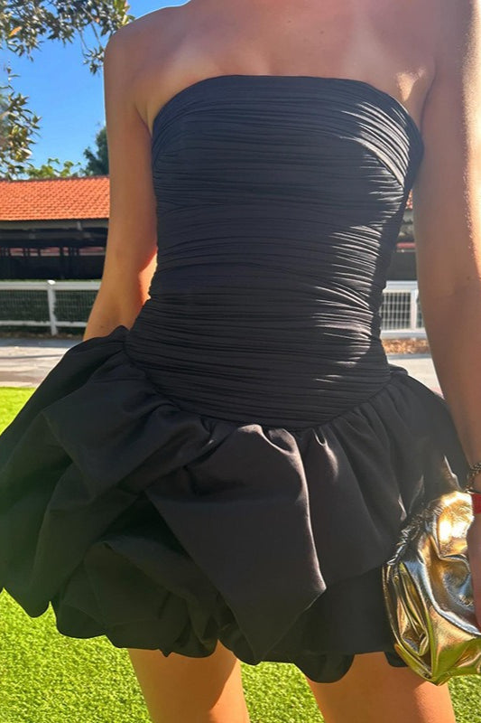 Layered Strapless Ball Party Dress