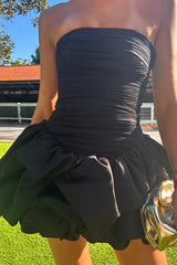 Layered Strapless Ball Party Dress