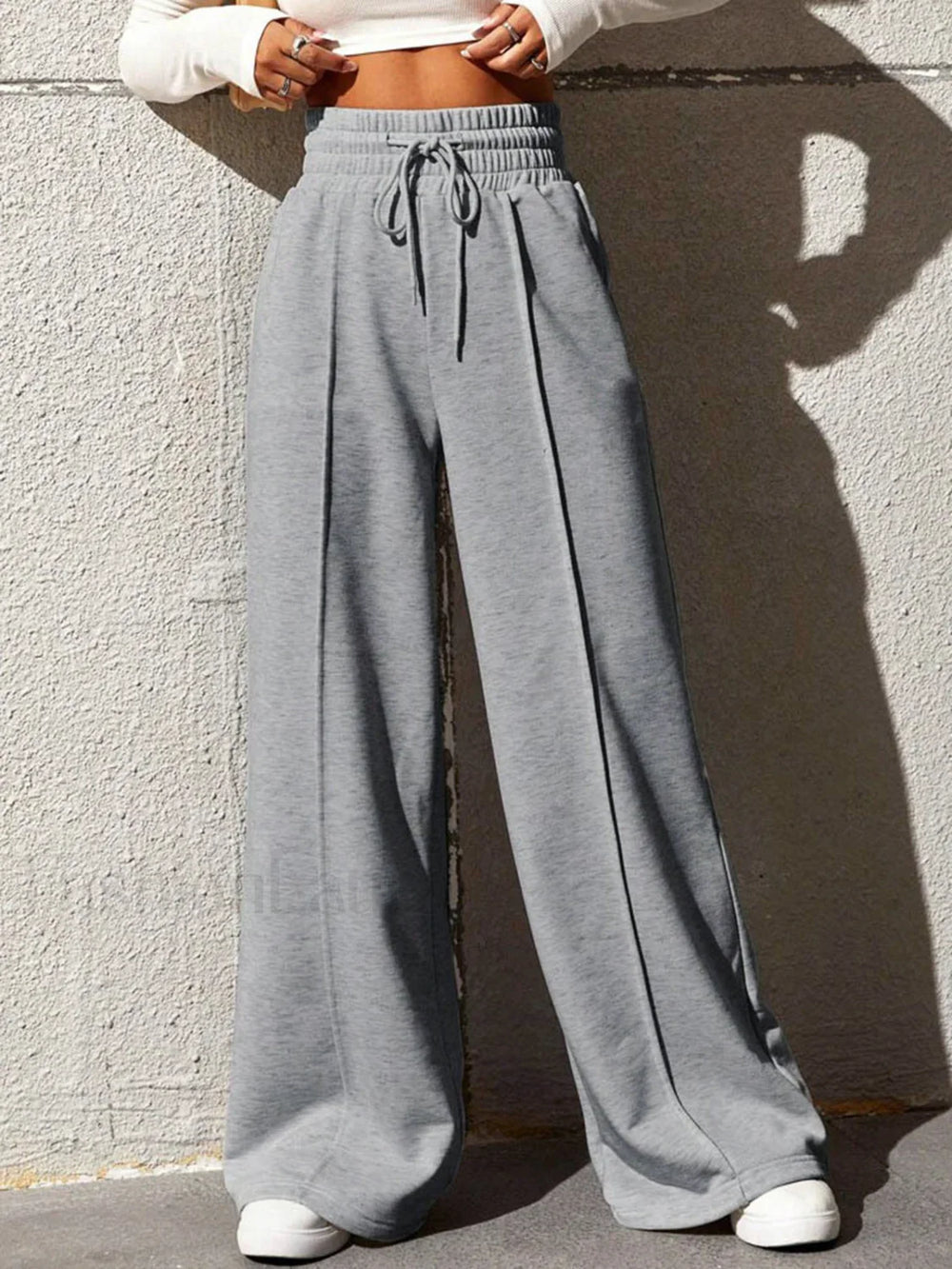 City Walk Graceful Wide Leg Sweatpants Grey / XS Sweatpants