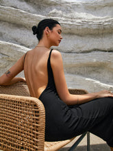 Classic Open Graceful Back Midi Dress Black / XS Dresses