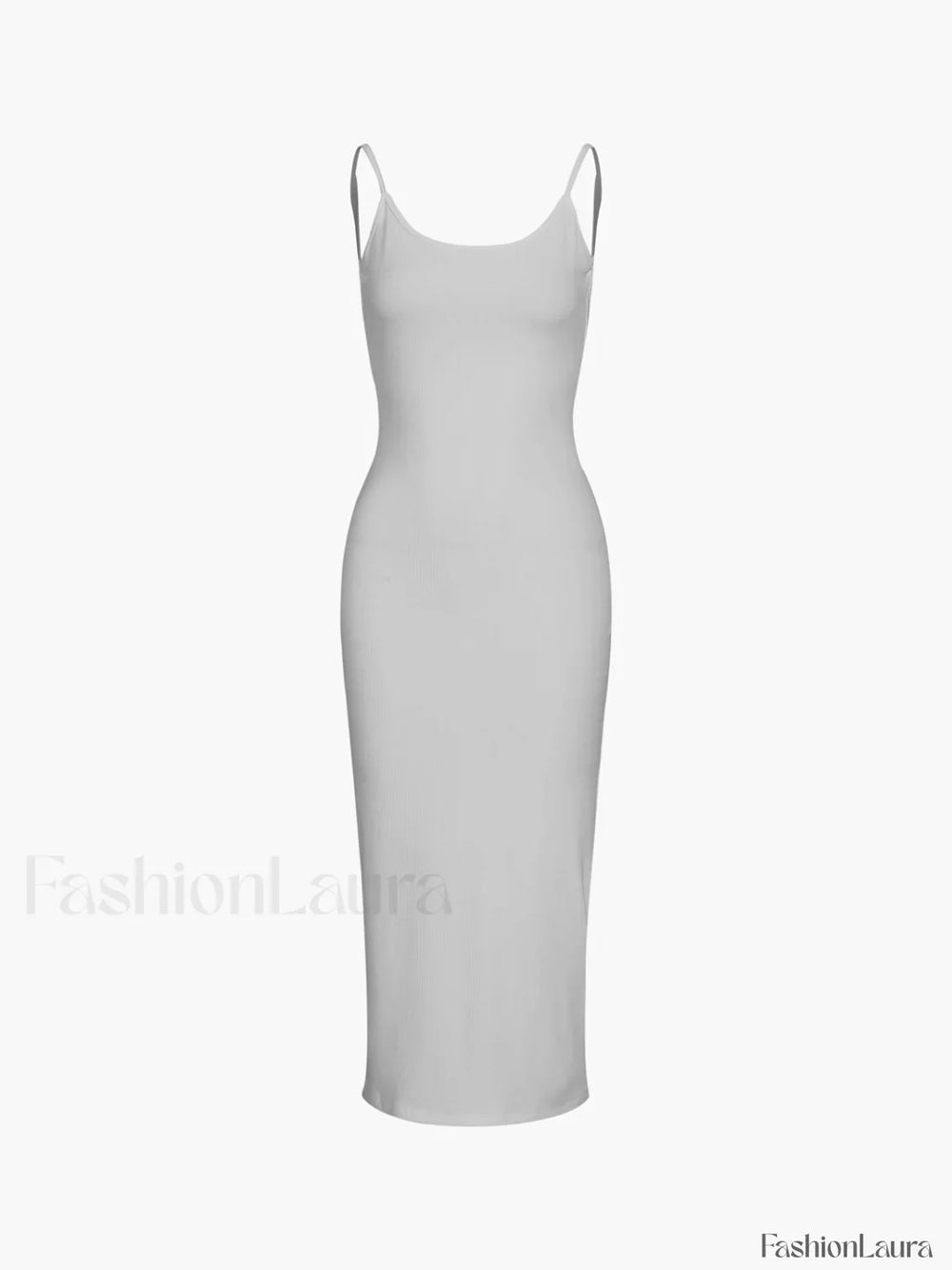 Classic Open Graceful Back Midi Dress Grey / XS Dresses