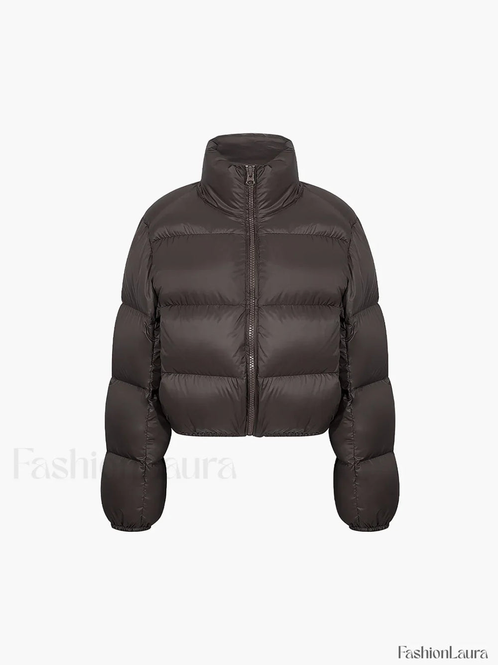 Cocoa Bean Stand Trendy Collar Quilted Puffer Coat Winter Coats