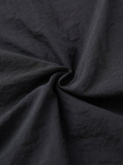 Contrast Piping Black Baggy Sweatpants Wide Leg Pants