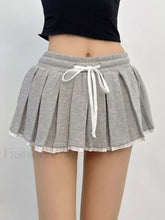 Cotton Looped Fluffy Patchwork Skirt