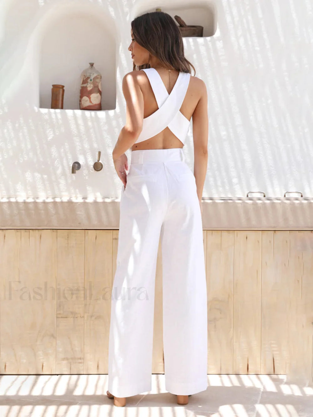 Cotton Straight Graceful Leg Pants Pants