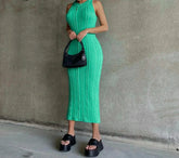 Crochet Sweater Midi Dress