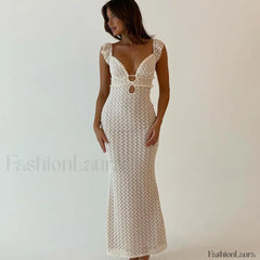 Cut Out See Through Maxi Dress