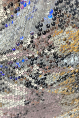 Sequin U Neck Spaghetti Strap Mini Dress