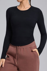 Stretch Round Neck Knit Top