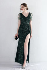 Statement Bead Mermaid Gown Formal Dress