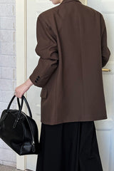 Vintage Casual Long Sleeve Blazer