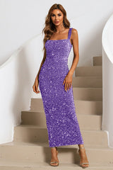 Sequin Slip Formal Dress S / Purple
