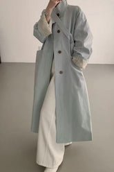 Relaxed Midi Blend Panel Design Overcoat