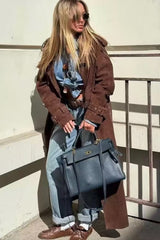 Belted Trench Casual Overcoat