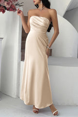 Solid Bustier Bodycon Gown Formal Dress