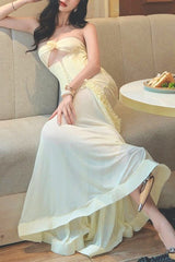 Solid Color High Waist Bodycon Dress