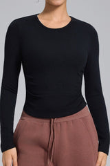 Stretch Round Neck Knit Top
