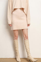 Wool A-Line Mini Skirt