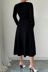 Lace Panel Black Bodycon Dress