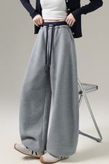 Fleece Lined Draped Curved Knit Pants