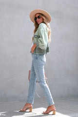 Brushed Waffle Long Sleeve Coat coats