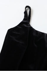 Sexy Velvet Strappy Backless Maxi Dress