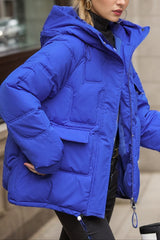 Cropped Insulated Cargo Puffer Jacket