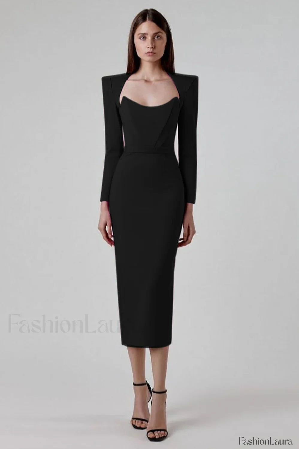 Delilah Bandage Stylish Midi Dress XS / Black Party Dresses L