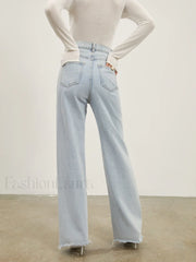 Denim Straight Graceful Leg Jeans Jeans