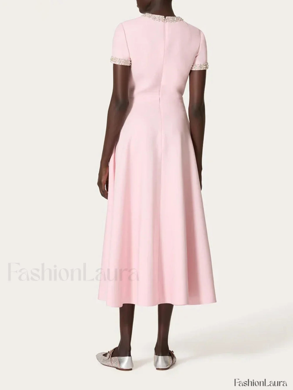 Diamond Bowknot Midi Dress